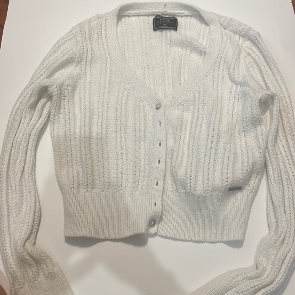 Abercrombie Fitch white cardigan XS